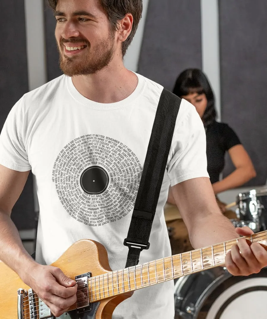 Custom T-Shirt with Lyrics Custom T-Shirt with Lyrics Custom T-Shirt with Lyrics guitars players