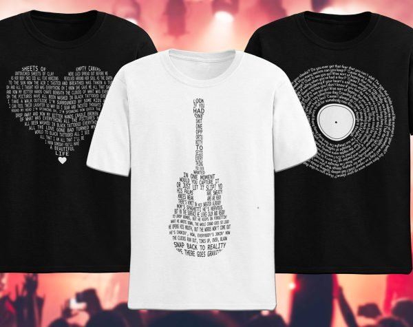 Couple clothing with lyrics | Customizable Lyrics Tee