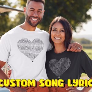 Personalized couple t-shirts | Song Lyrics Apparel