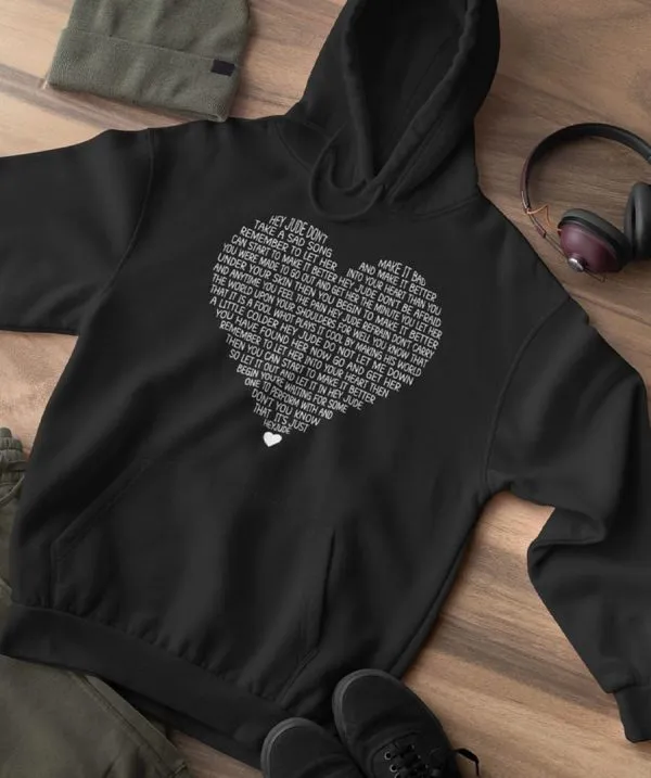 hoodie with song text