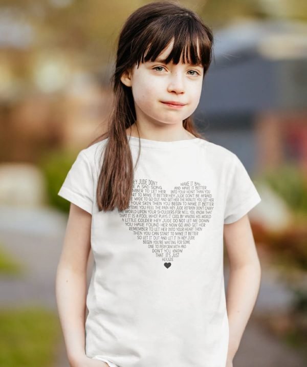 Customize your t-shirt for kids with a song lyric for girls and boys